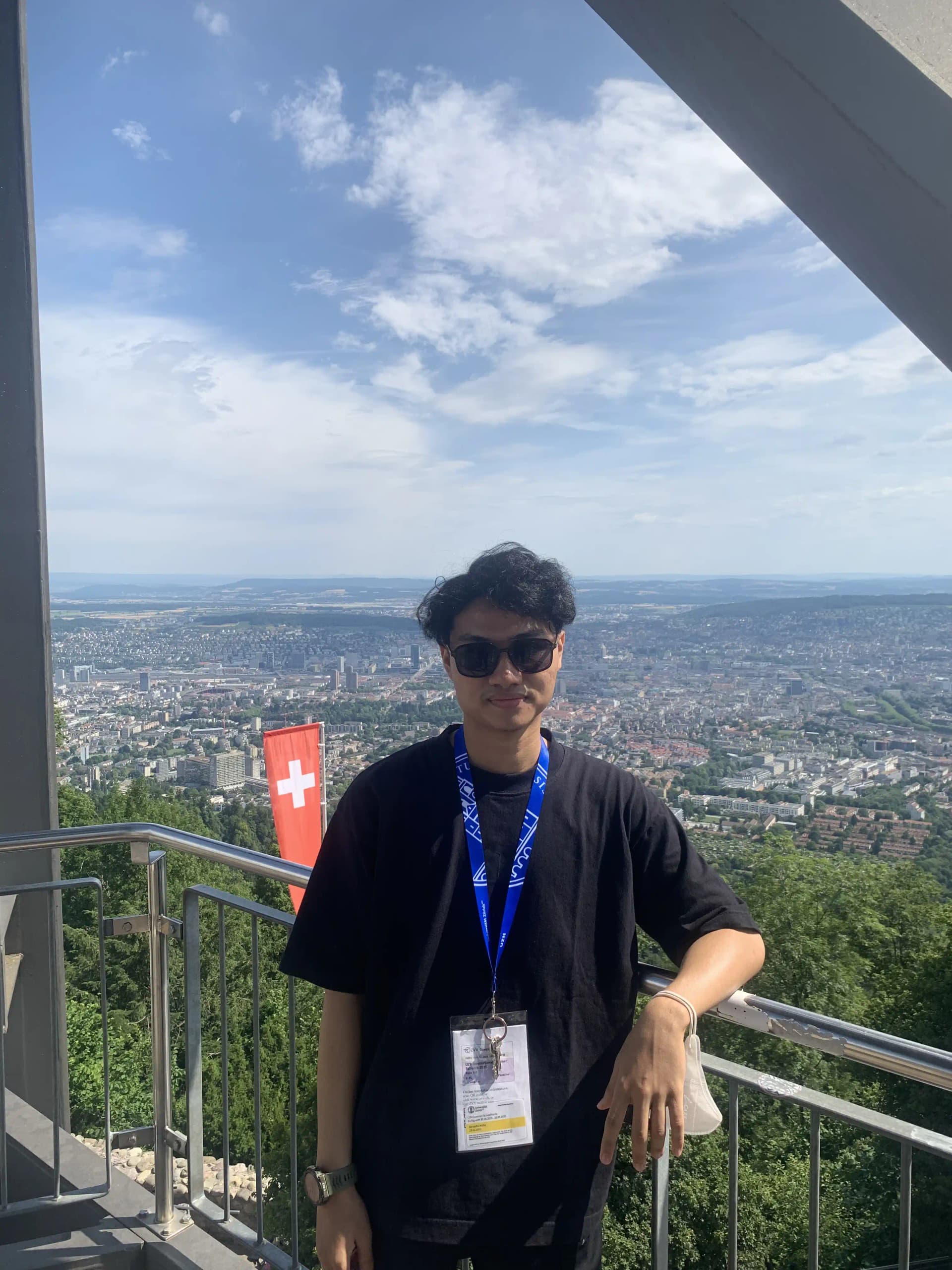 Ranaufal Muha take a photo in Switzerland